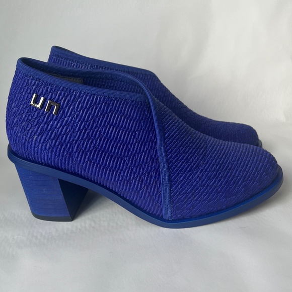 United Nude Fold Blue Marine Python Block Heel Leather Casual Booties 7 - Picture 8 of 15